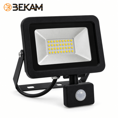 PROYECTOR LED SMD C/SENSOR BLACK ECO LUZ FRÍA IP65