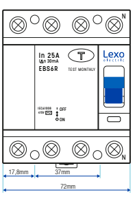 INTERRUPTOR DIFERENCIAL 4 POLOS 25A 30MA1