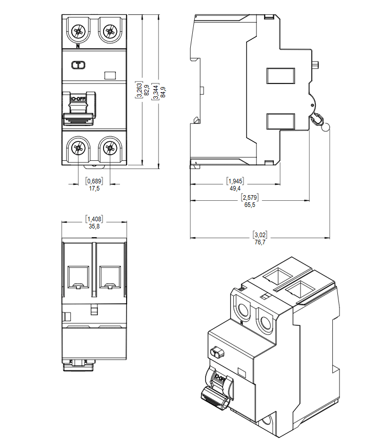 INTERRUPTOR DIFERENCIAL 2 POLOS 25A 300MA2