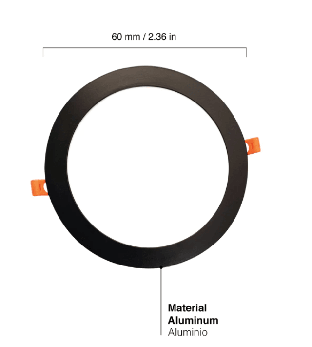 PANEL LED 12W EMBUTIDO REDONDO LUZ CALIDA MARCO BLANCO2