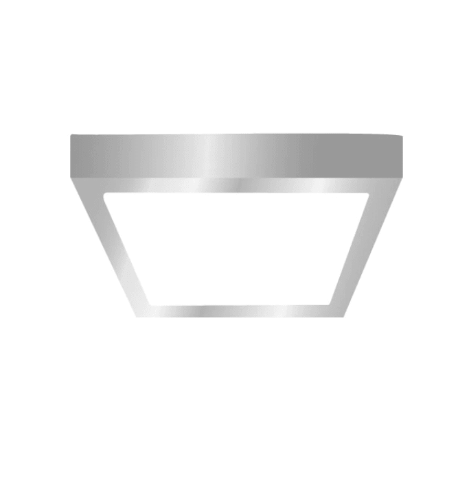 PANEL LED 12W SOBREPUESTO CUADRADO LUZ FRIA MARCO NIQUEL 0