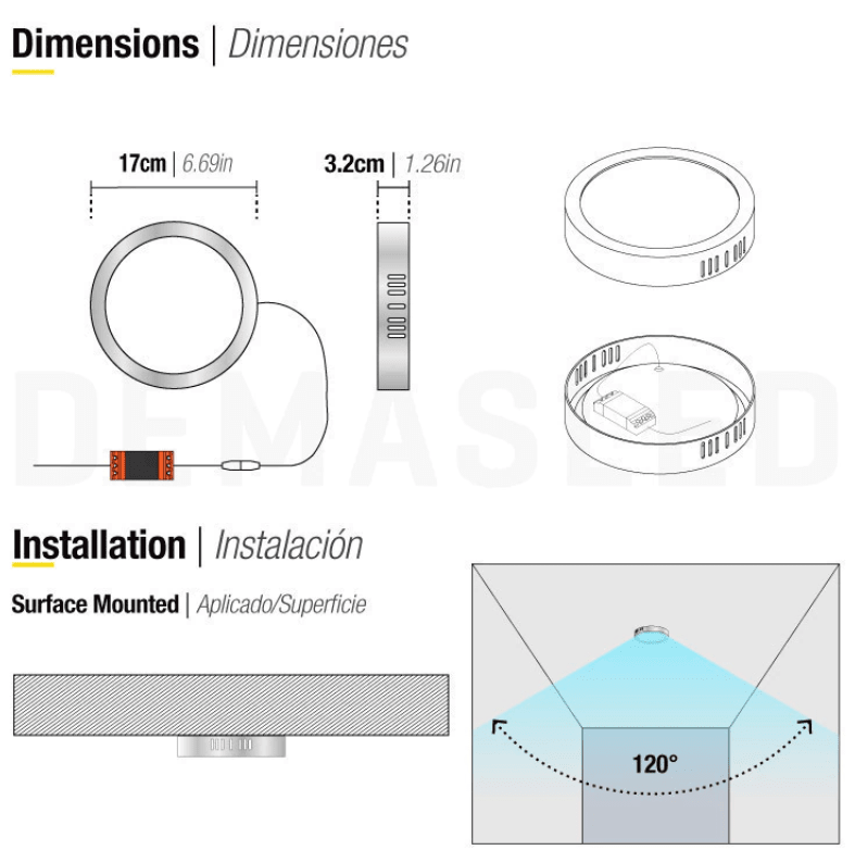 PANEL LED 12W SOBREPUESTO REDONDO LUZ FRIA MARCO NIQUEL2