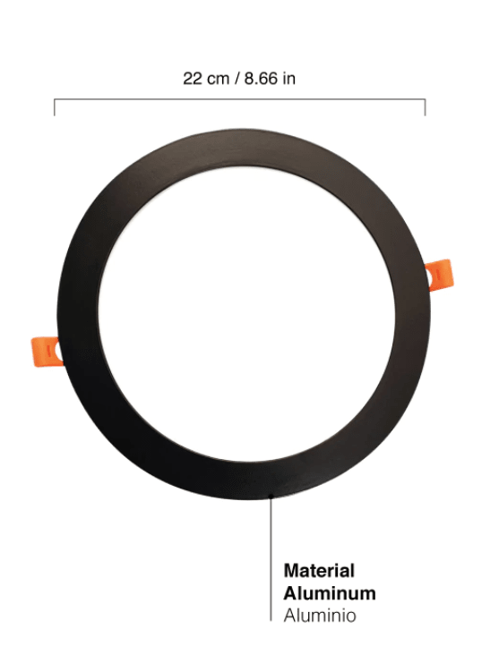 PANEL LED 18W EMBUTIDO REDONDO LUZ NEUTRA MARCO NEGRO2