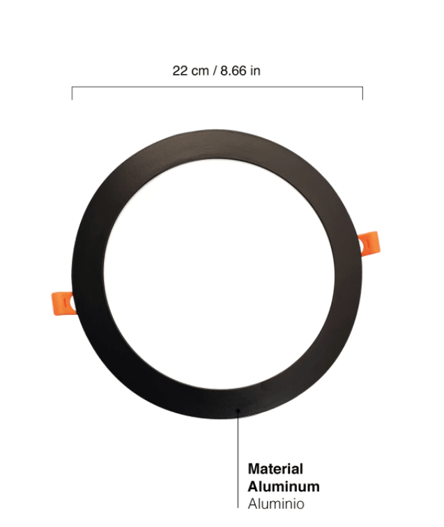 PANEL LED 18W EMBUTIDO REDONDO LUZ FRIA MARCO NEGRO2