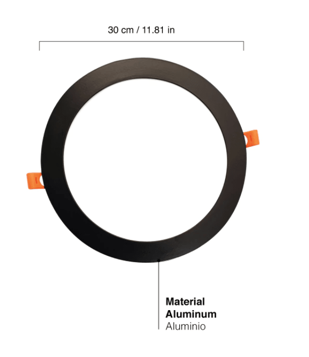 PANEL LED 24W EMBUTIDO REDONDO LUZ FRIA MARCO NEGRO2