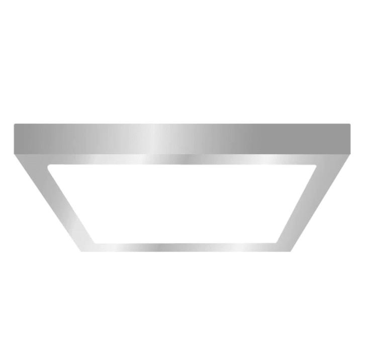 PANEL LED 24W SOBREPUESTO CUADRADO LUZ FRIA MARCO NIQUEL 0