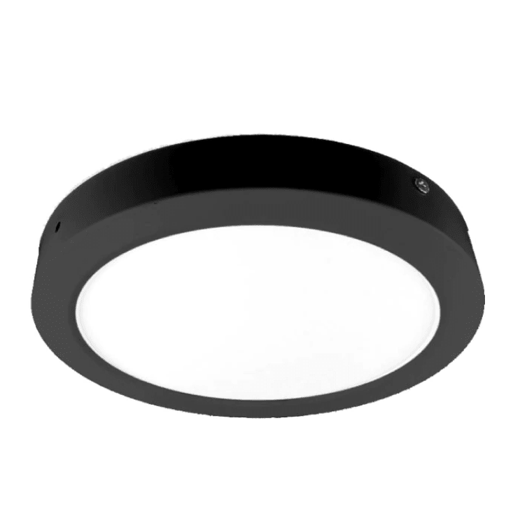 PANEL LED 24W SOBREPUESTO REDONDO LUZ FRIA MARCO NEGRO 0