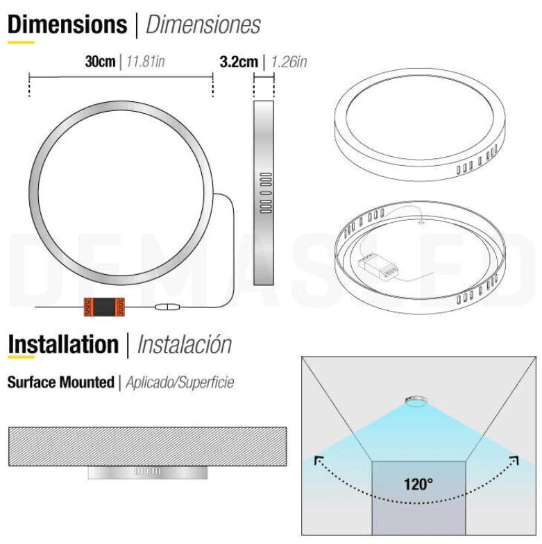 PANEL LED 24W SOBREPUESTO REDONDO LUZ FRIA MARCO NIQUEL2