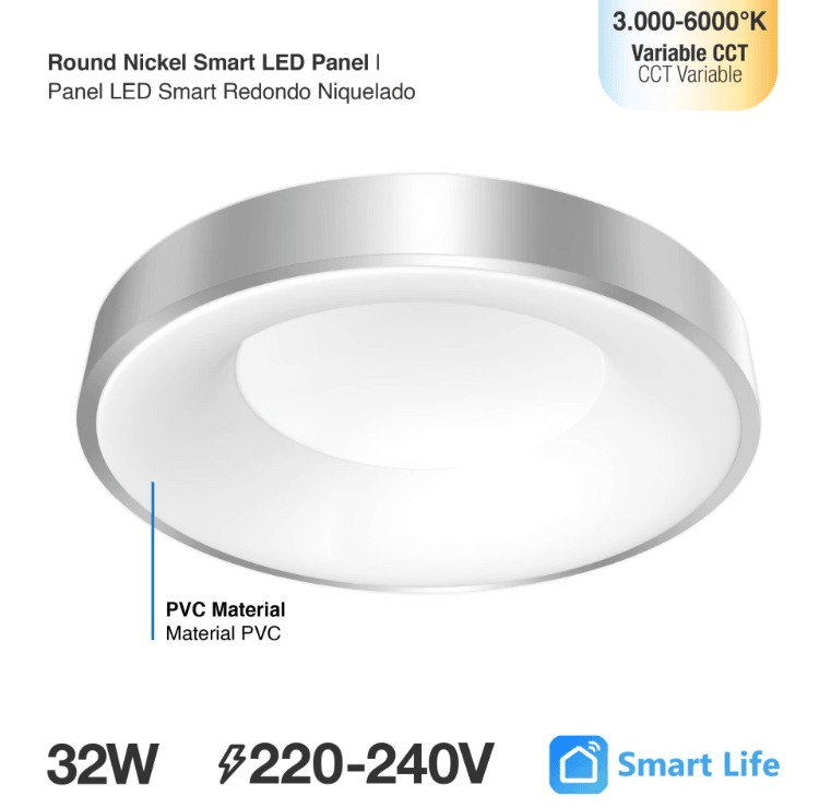 PANEL LED 30W SOBREPUESTO REDONDO CCT (CAMBIO LUZ) NIQUEL3