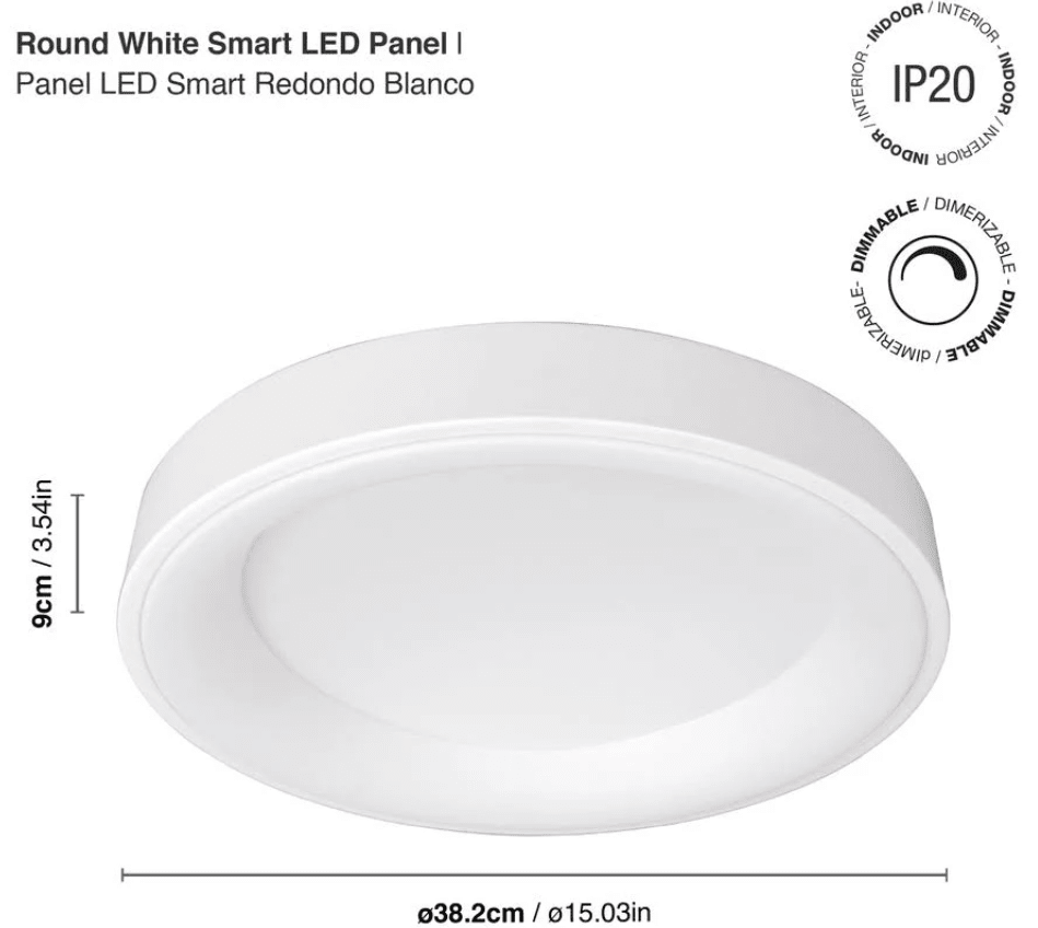 PANEL LED 30W SOBREPUESTO REDONDO CCT (CAMBIO LUZ) BLANCO2