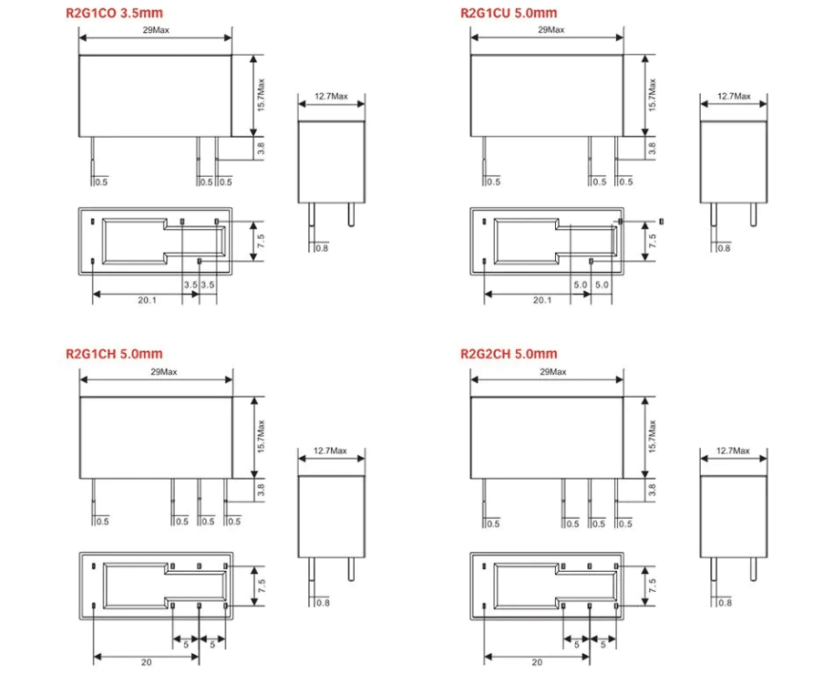 RELE DE CONTROL R2G 12VDC2
