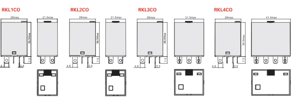 RELE DE CONTROL RKF 220 VAC 14 PINES2