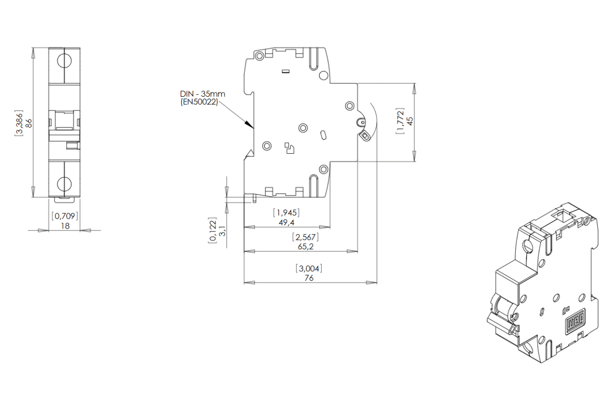 INTERRUPTOR AUTOMATICO 1 POLO 63A2