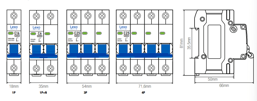 INTERRUPTOR AUTOMATICO 1 POLO 16A, 6KA2