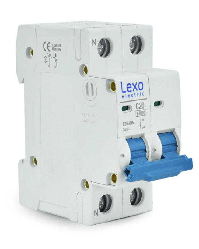 INTERRUPTOR AUTOMATICO 1 POLO + NEUTRO 20A 6KA 0