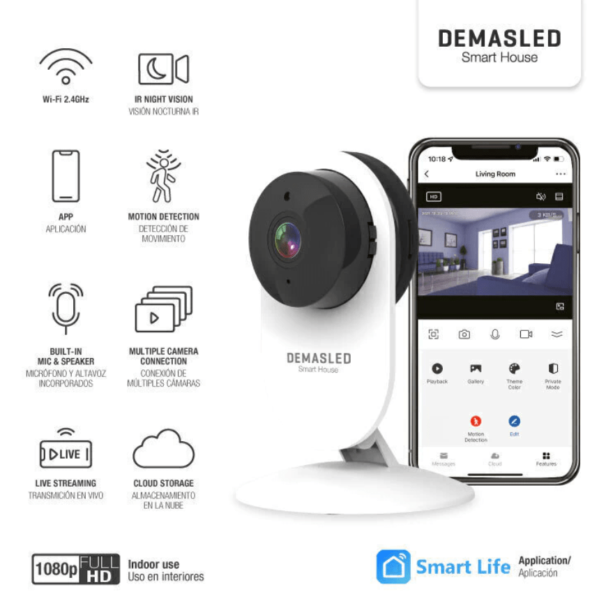 CAMARA SMART WIFI HD PARA INTERIOR1
