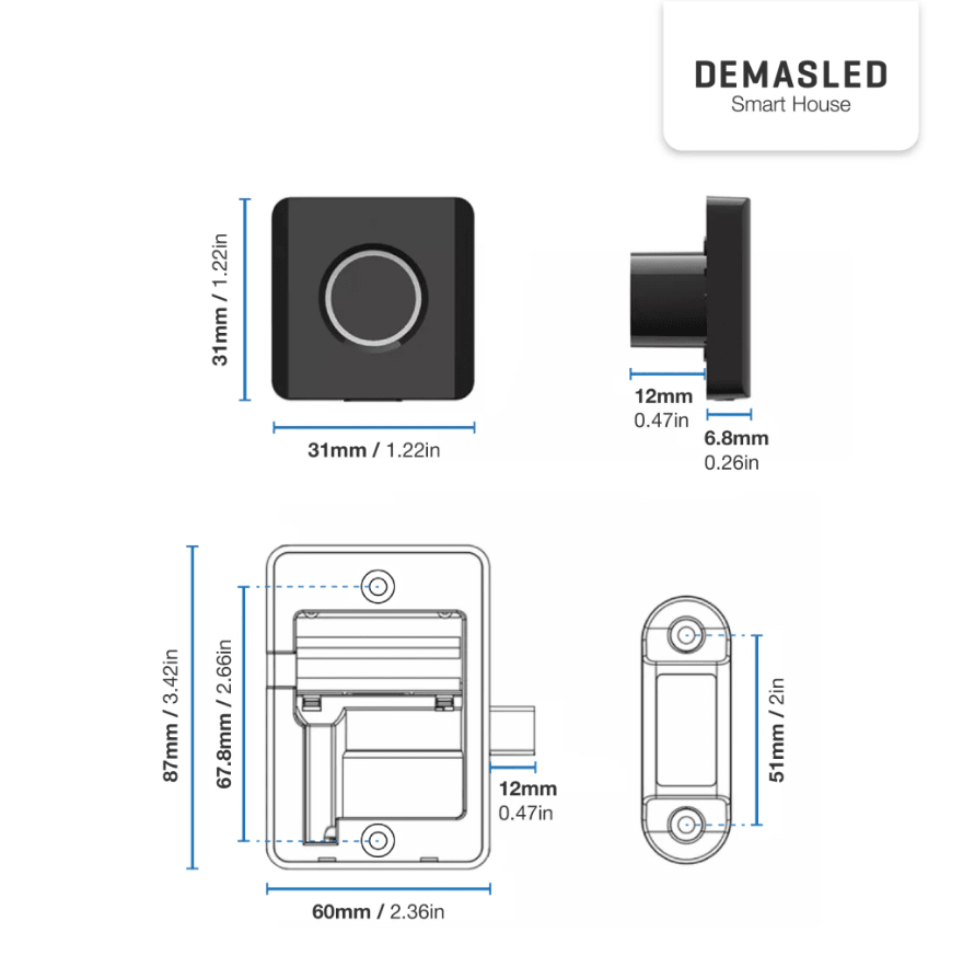 CERRADURA SMART PARA CAJONES CON HUELLA DIGITAL3