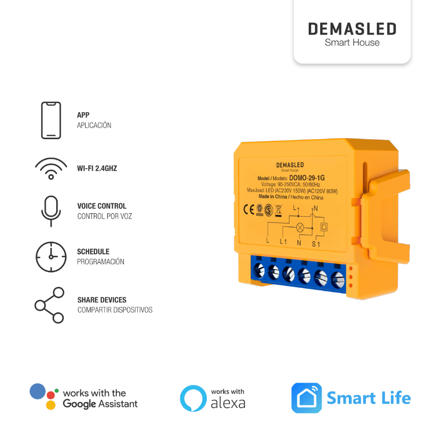 DIMMER SWITCH WIFI CON 1 SALIDA5