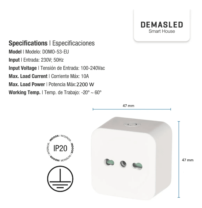 ENCHUFE SMART INTELIGENTE WIFI5