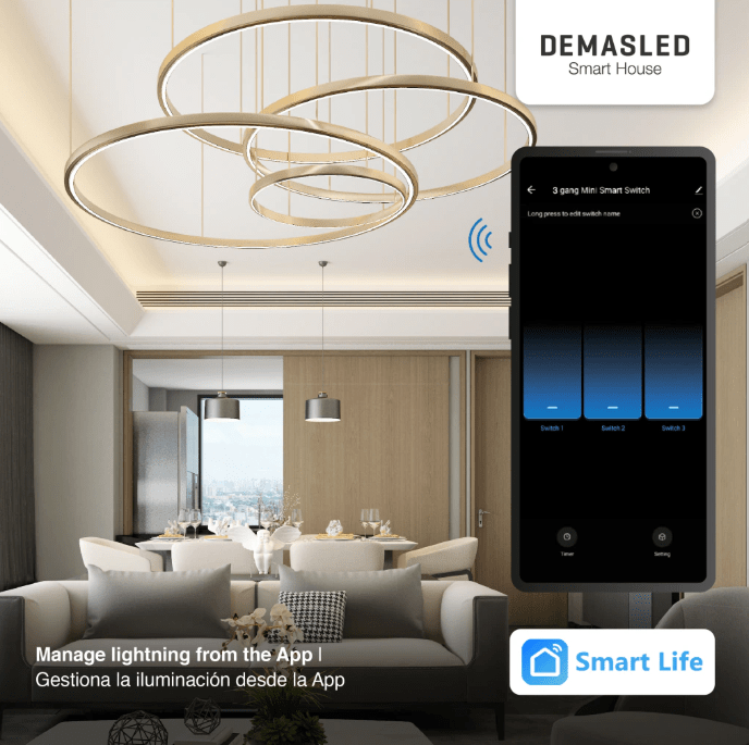 MINI SMART SWITCH WIFI + RF CON 3 CANALES1