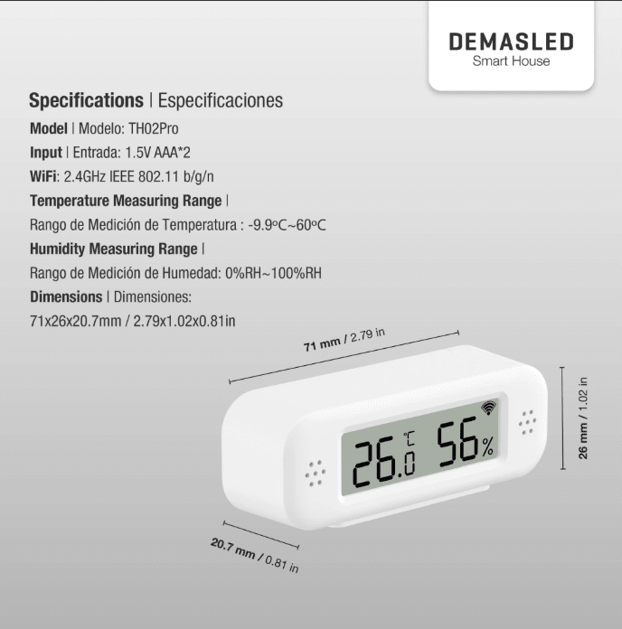 SENSOR DE  TEMPERATURA Y HUMEDAD WIFI CON PANTALLA3