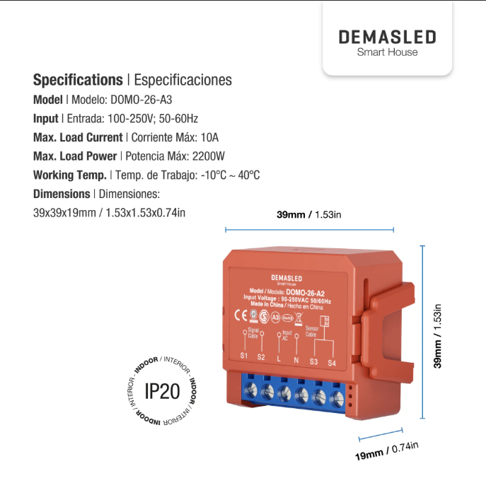 CONTROLADOR MINI SMART SWITCH PARA PUERTA GARAGE3