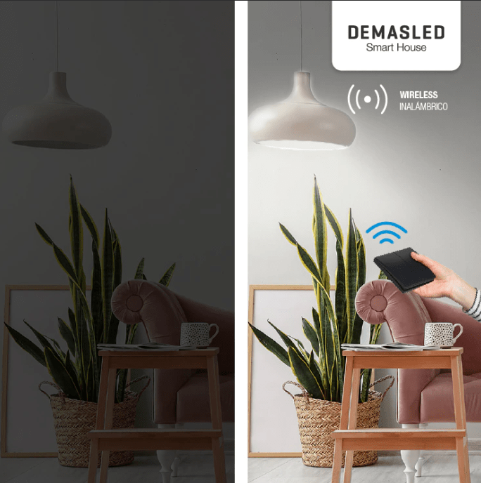 TECLA INALÁMBRICA RF 2 EFECTO SMART HOUSE WIFI1