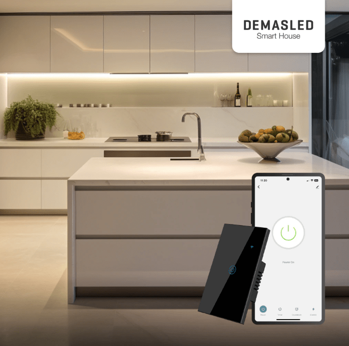 TECLA SMART DE MURO TACTIL NEGRO2