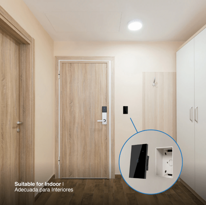 TECLA SMART DE MURO TACTIL NEGRO1