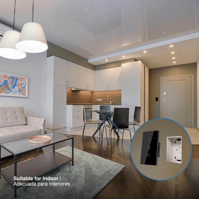TECLA SMART DE MURO TACTIL COLOR NEGRO2