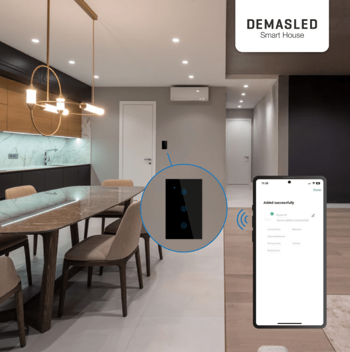 TECLA SMART DE MURO TACTIL COLOR NEGRO1