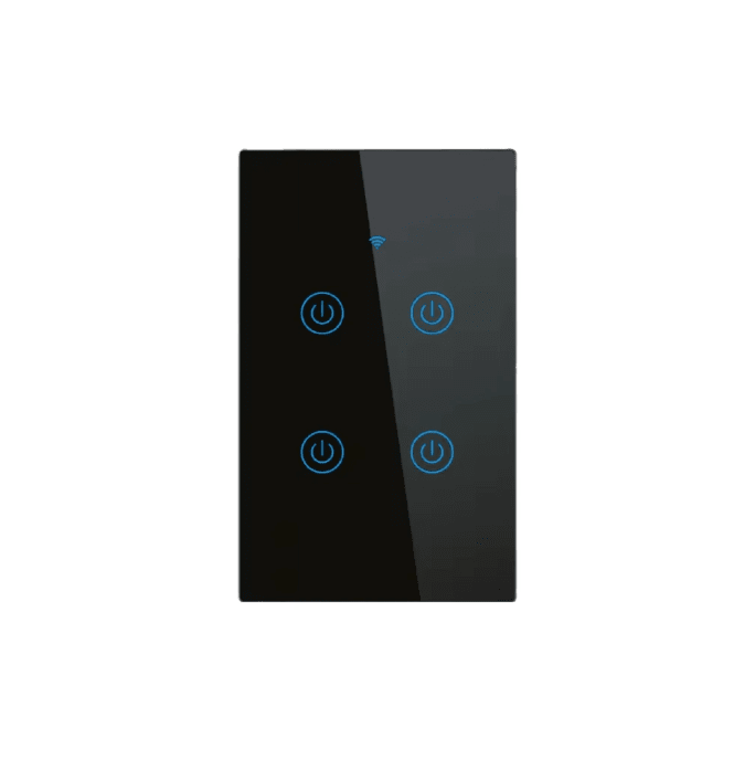 TECLA SMART TACTIL DE MURO COLOR NEGRO 3