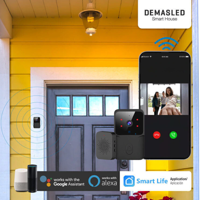 TIMBRE DE PUERTA SMART CON CAMARA 480P1