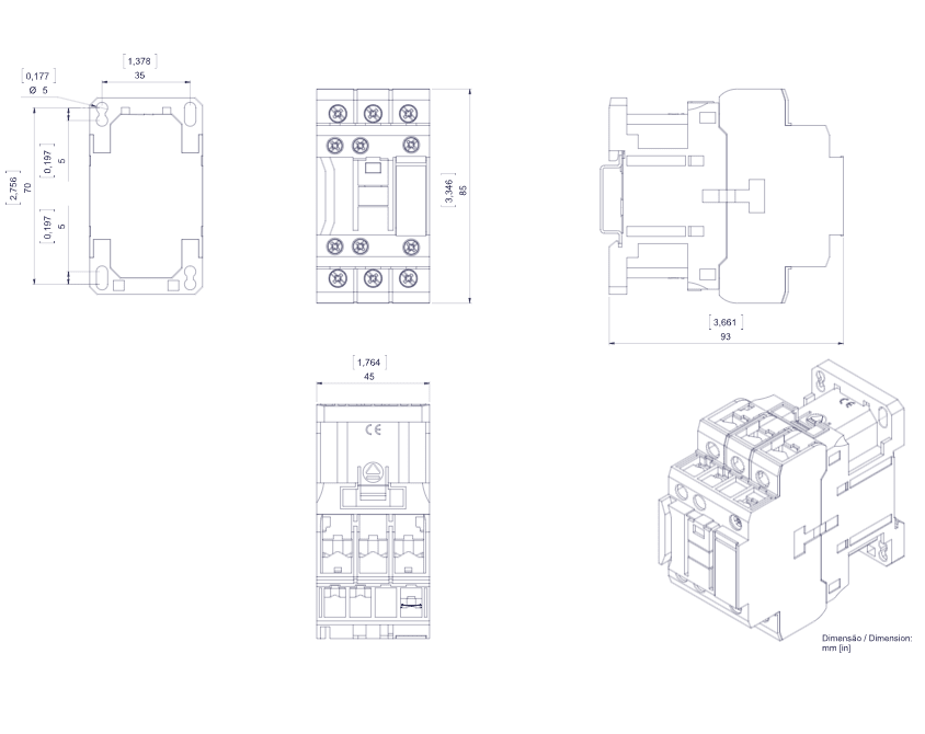 CONTACTOR CWB 3 POLOS 25A 220V1