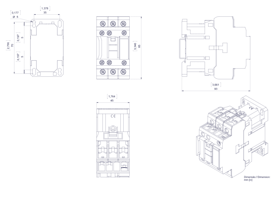 CONTACTOR CWB 3 POLOS 38A 220V2