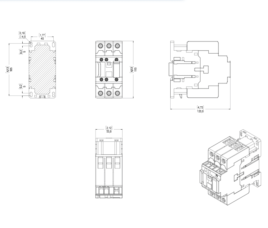 CONTACTOR CWB 3 POLOS 65A 220V1