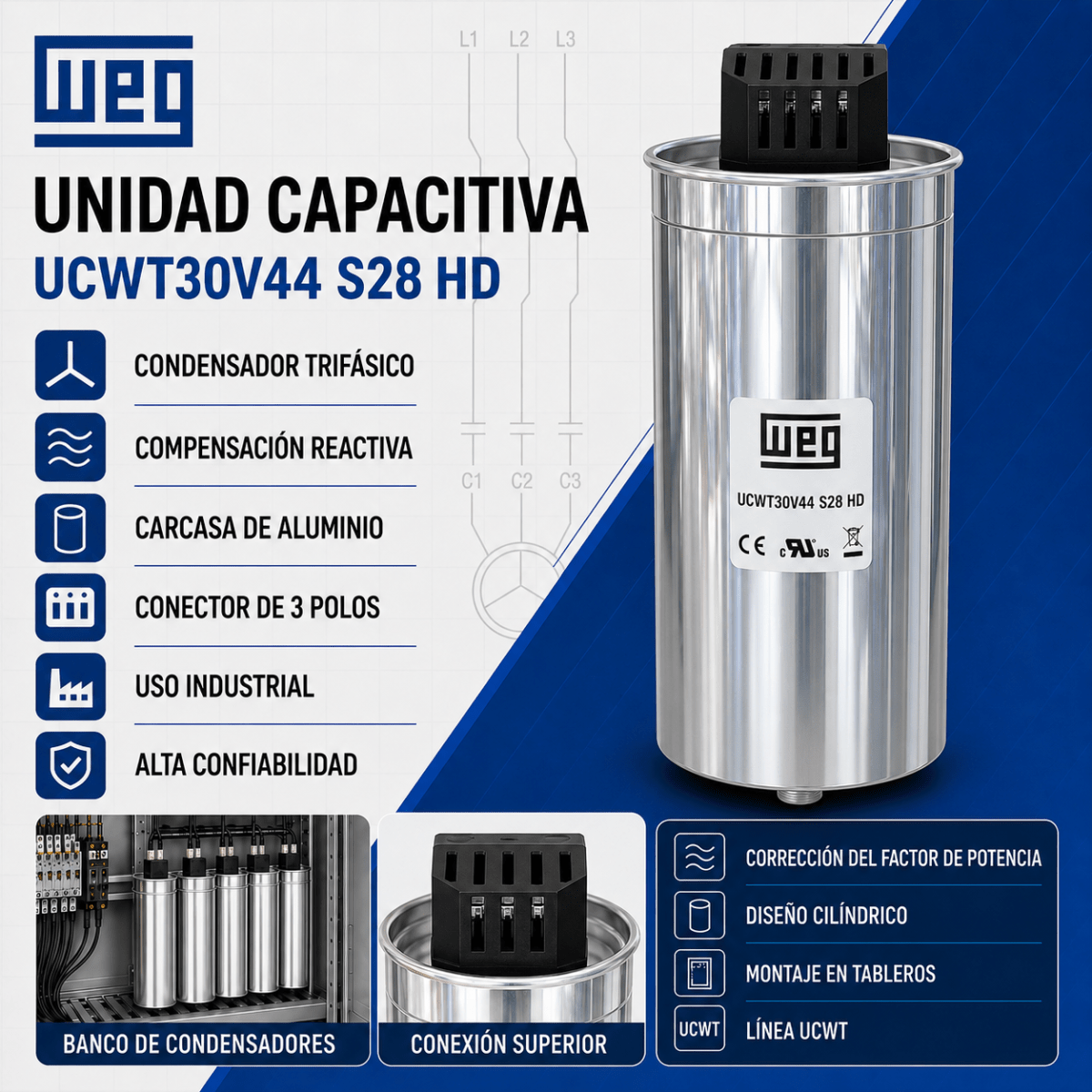 CONDENSADOR 30KVAR 400V IP20 1