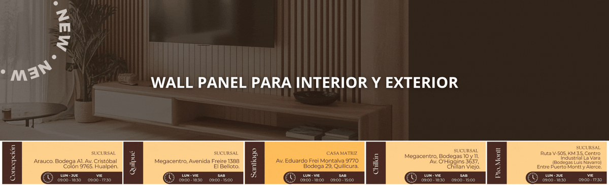 Nuevos Wall Panel para exterior e interior