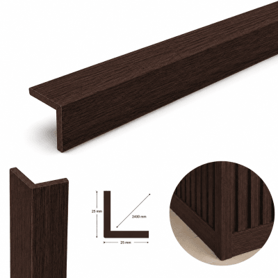 Perfil L Corner 25x25x2400 - Caoba1