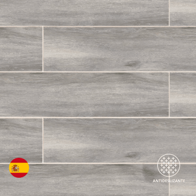 Porcelanato23.3x120cm $17.990 m² c/iva - Pecan Antideslizante Gris
