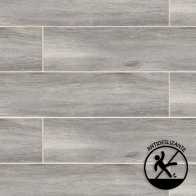 Porcelanato23.3x120cm $17.990 m² c/iva - Pecan Antideslizante Gris