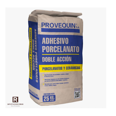 Adhesivo Porcelanato DOBLE ACCIÓN 25Kg - PROVEQUIN (Weber)1