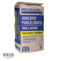 Adhesivo Porcelanato DOBLE ACCIÓN 25Kg - PROVEQUIN (Weber)