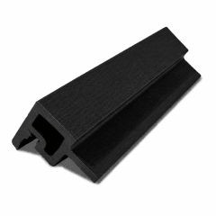 Esquinero Exterior Cladding Wallpanel WPC - Black