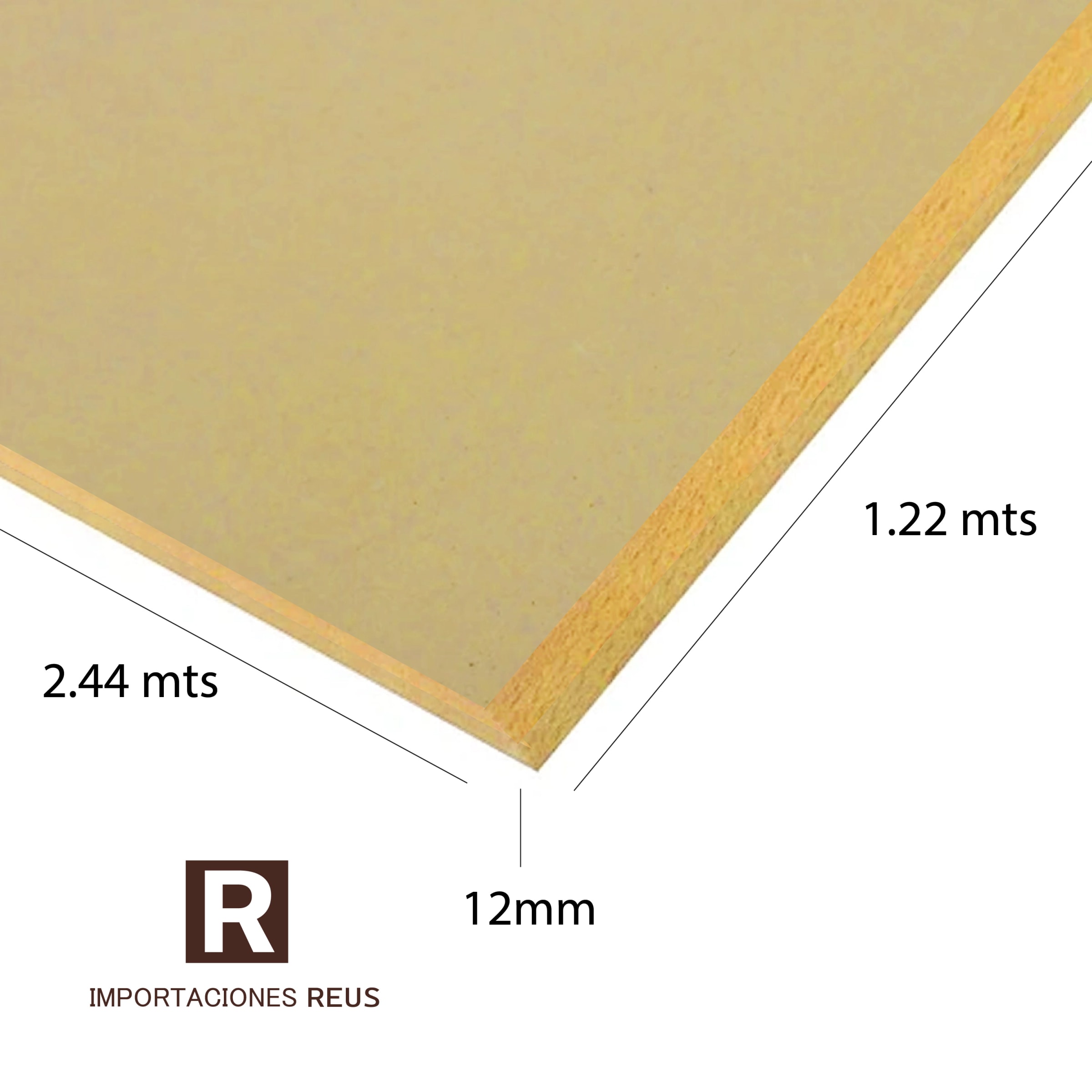 NATURAL MDF 1220x2440x12mm Importaciones Reus Santiago