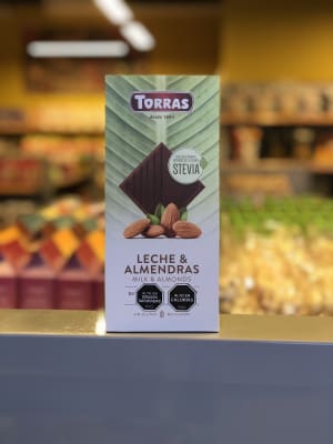 Chocolate de Leches, Almendras y Stevia 100gr Chocolate de Leches, Almendras y Stevia 100gr