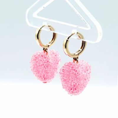 Aros Crystal Heart Pink1
