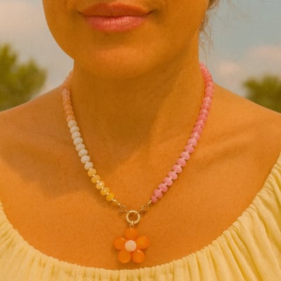 Collar Flor Orange Blossom1