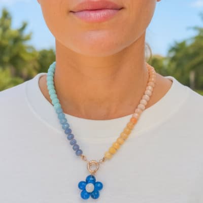 Collar Flor Blue Sunrise1