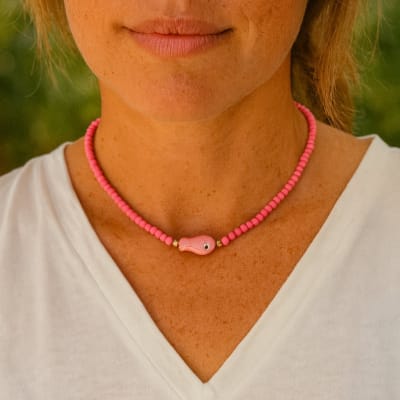 Collar Pink Mini Fish1